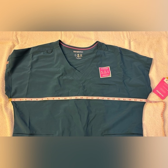 Teal scrubstar scrub top large NWT - Picture 3 of 4